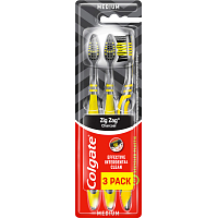 Colgate Zig Zag Charcoal szczoteczka do zębów, medium, 3 szt
