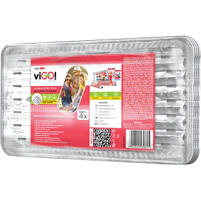 Quickpack viGO tacki do grilla, wymiary 23 × 34 cm, opakowanie 4 sztuki
