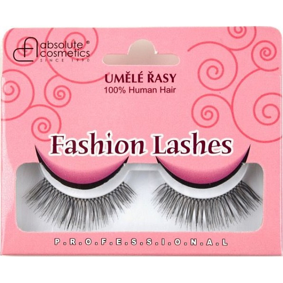 Absolute Cosmetics Fashion Lashes Umělé nalepovací řasy střední až dlouhé obloučkové černé 082 černé 1 pár