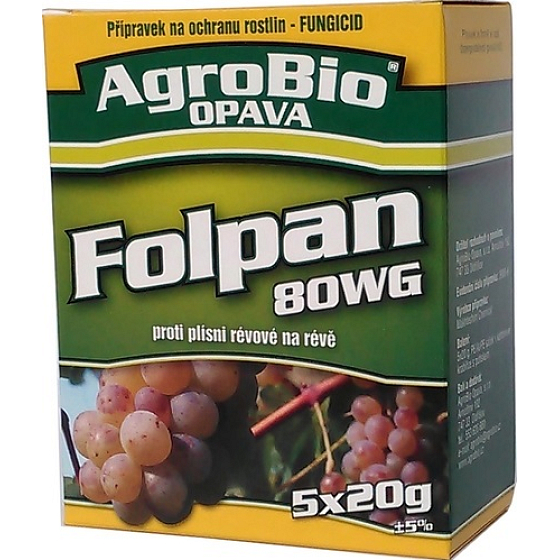 AgroBio Folpan 80 WG proti plísni révové v révě vinné 5 x 20 g