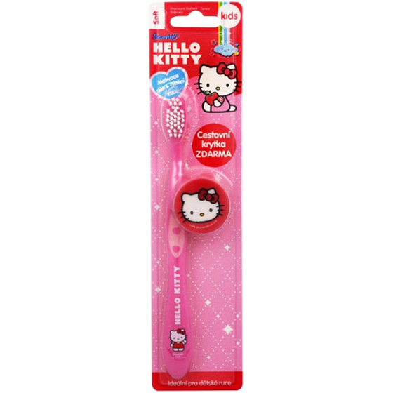 Hello Kitty Miękka szczoteczka do zębów z osłonką dla dzieci