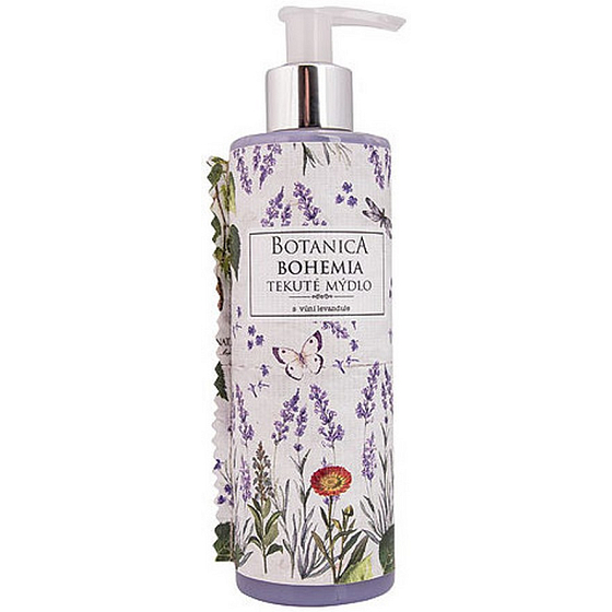 Bohemia Gifts Botanica Lawenda z oliwą z oliwek, ekstraktem z ziół i aktywnym jogurtowym składnikiem płynne mydło dozownik 250 ml