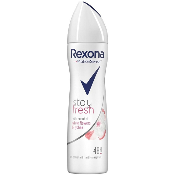 Rexona Stay Fresh White Flower & Lychee - Bílé květy a liči antiperspirant deodorant sprej pro ženy 150 ml