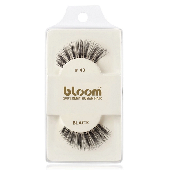 Bloom Natural nalepovací řasy z přírodních vlasů obloučkové černé No.043