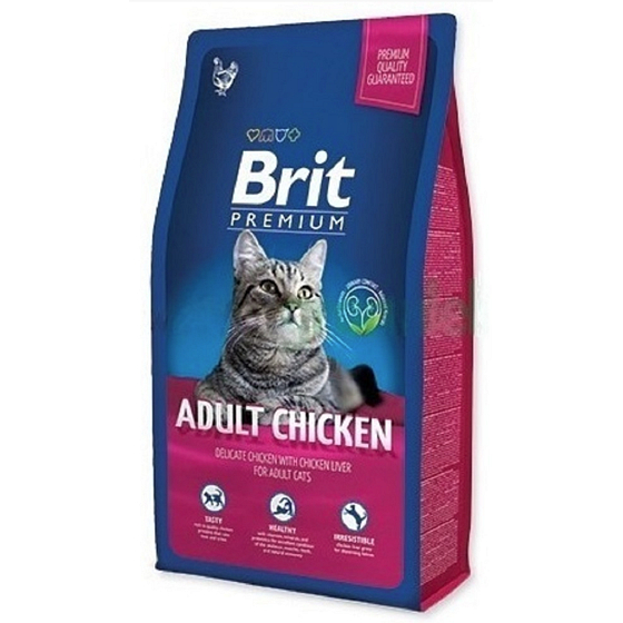 Brit Premium Adult kuře kompletní krmivo pro dospělé kočky 1,5 kg