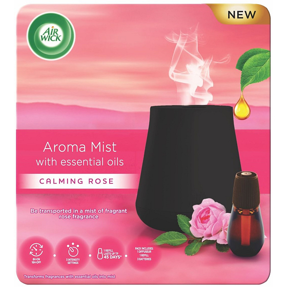 Air Wick Aroma Mist Uklidňující růže automatický osvěžovač vzduchu + náplň 20 ml