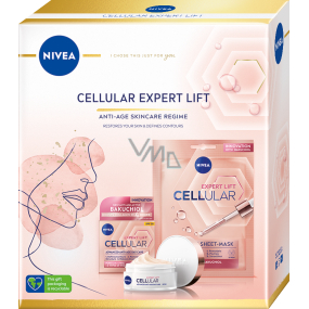 Nivea Cellular Expert Life remodelační denní krém s kyselinou hyaluronovou 50 ml + textilní pleťová maska s kyselinou hylauronovou 1 kus, kosmetická sada pro ženy Nivea Cellular Expert Life remodelační denní krém s kyselinou hyaluronovou 50 ml + textilní pleťová maska s kyselinou hylauronovou 1 kus, kosmetická sada pro ženy