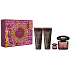 Versace Crystal Noir toaletní voda 90 ml + tělové mléko 100 ml + sprchový gel 100 ml + toaletní voda 5 ml miniatura, dárková sada pro ženy