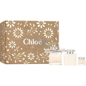 Chloé Chloé parfémovaná voda 75 ml + tělové mléko 100 ml + parfémovaná voda 5 ml miniatura, dárková sada pro ženy