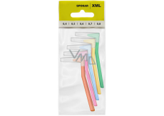 Spokar XML 0,4 - 0,8 mm szczoteczki międzyzębowe zestaw mix 5 sztuk + pokrywka 5 sztuk