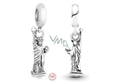 Charm Srebrny 925 USA - Statua Wolności, zawieszka na bransoletkę podróżniczą