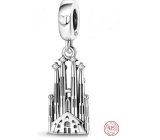 Charm Srebrna 925 Barcelona La Sagrada Familia, zawieszka na bransoletkę podróżniczą
