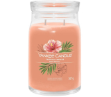 Yankee Candle Tropical Breeze - Tropikalna bryza świeca zapachowa Signature duże szkło 2 knoty 567 g