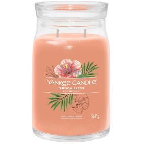 Yankee Candle Tropical Breeze - Tropikalna bryza świeca zapachowa Signature duże szkło 2 knoty 567 g
