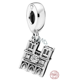 Zawieszka ze srebra próby 925 Notre Dame, charms do bransoletki podróżniczej Zawieszka ze srebra próby 925 Notre Dame, charms do bransoletki podróżniczej