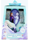 Disney Frozen grzebień + błyszczące pasemka do włosów 2 sztuki + brokat do włosów, zestaw kosmetyczny dla dzieci