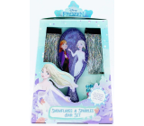 Disney Frozen grzebień + błyszczące pasemka do włosów 2 sztuki + brokat do włosów, zestaw kosmetyczny dla dzieci