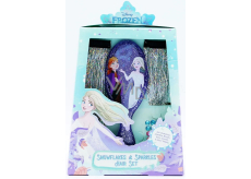 Disney Frozen grzebień + błyszczące pasemka do włosów 2 sztuki + brokat do włosów, zestaw kosmetyczny dla dzieci