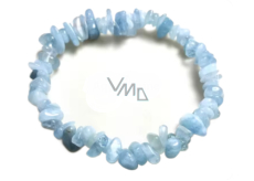 Akwamarynowy bransoletka elastyczna cięta naturalny kamień 19 cm, symbol sprawiedliwości