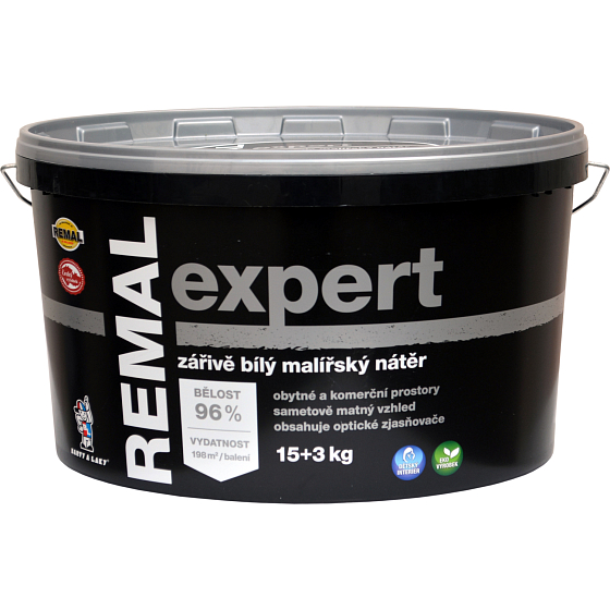 REMAL Expert promiennie biała farba do malowania ścian, 15+3 kg