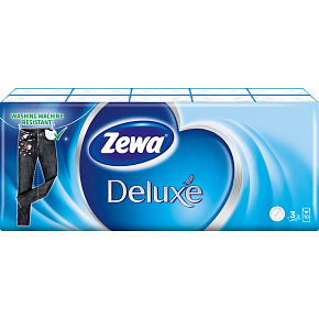 Zewa Deluxe Standard 3-warstwowe chusteczki papierowe, 10× 10 sztuk