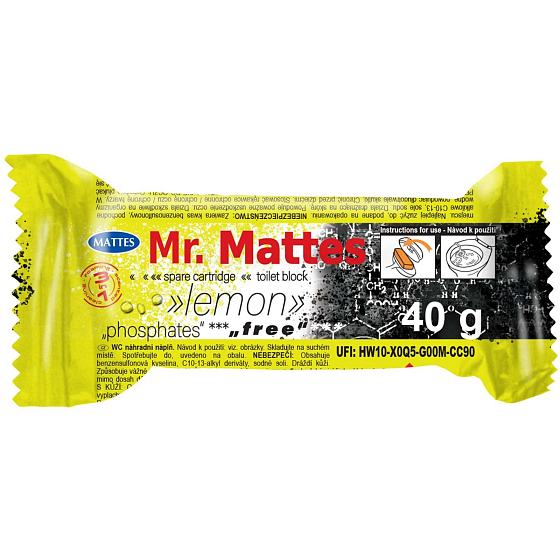 Mr. Mattes 3w1 Cytrynowy Wc Zawieszenie Napełnienie 40 g