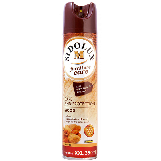 Sidolux M na nábytek Mandle Hypoalergení Antistatický sprej proti prachu 350 ml
