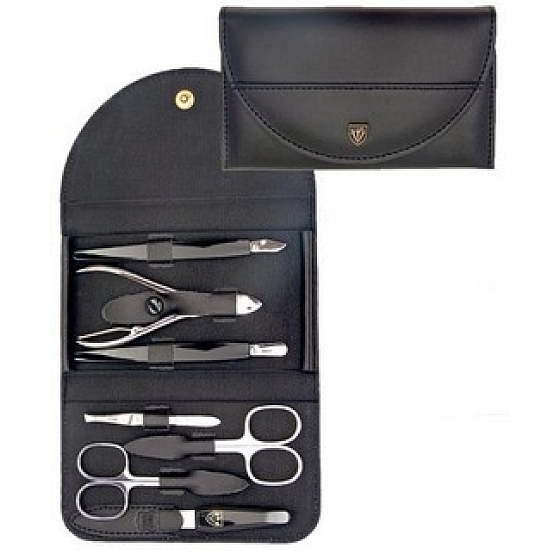 Kellermann 3 Swords Luxusní manikúra 7 dílná Genuine Leather z pravé kůže L58171FN