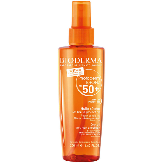 Bioderma Photoderm Bronz SPF50+ suchý olej na opalování sprej 200 ml