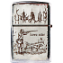 Bohemia Gifts Retro zapalovač kovový benzínový s potiskem Lovu zdar běžový 5,5 x 3,5 x 1,2 cm