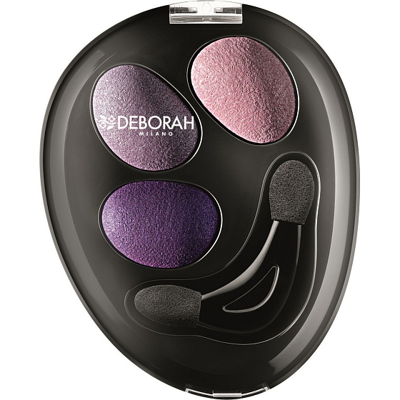 Deborah Milano Trio Hi-Tech Eyeshadow oční stíny 04 Purple Deluxe 4,2 g