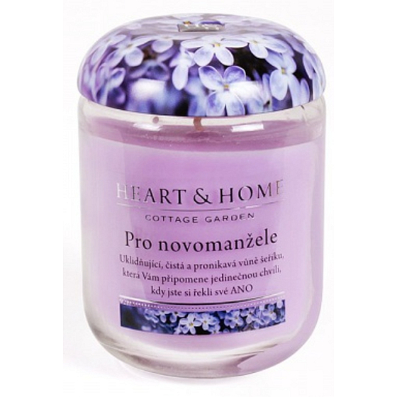 Heart & Home Pro novomanžele Sojová vonná svíčka střední hoří až 30 hodin 110 g
