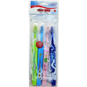 TePe Select Compact X-Soft Zoo od 3 let zubní kartáček pro děti 4 kusy