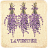 Bohemia Gifts Lavendula zawieszona malowana dekoracyjna płytka 10 x 10 cm