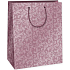 Ditipo Dárková papírová taška 26,4 x 13,6 x 32,7 cm růžová krajkový vzor