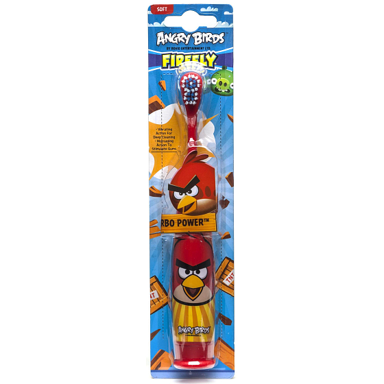 Angry Birds Turbo měkký elektrický kartáček na zuby pro děti