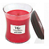 WoodWick Radish and Rhubarb - Ředkev a Rebarbora vonná svíčka s dřevěným knotem a víčkem sklo malá 85 g