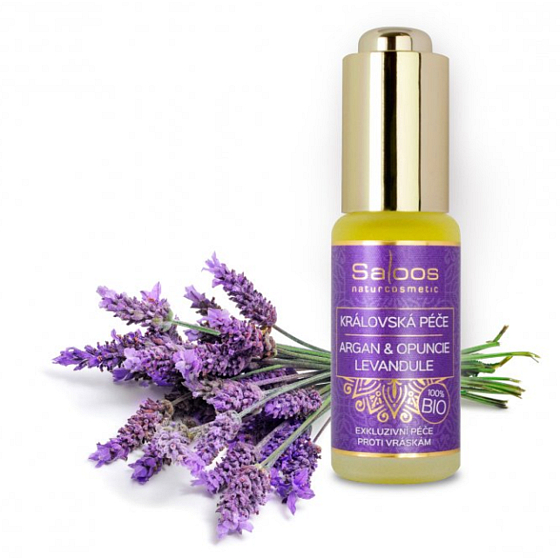 Saloos Królewska pielęgnacja Argan & Opuncja & Lawenda 100% Bio Ekskluzywna pielęgnacja przeciwzmarszczkowa 20 ml