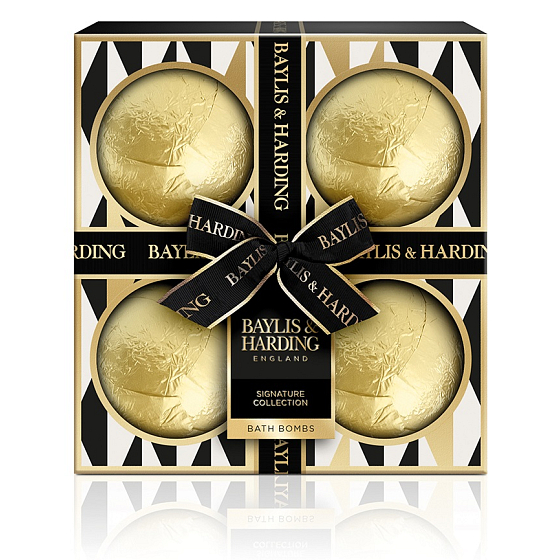 Baylis & Harding Mandarinka a Grapefruit koupelová šumivá bomba 4 x 120 g, kosmetická sada pro ženy