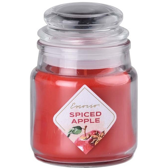 Emocio Spiced Apple - Kořeněné jablko vonná svíčka sklo se skleněným víčkem 57 x 85 mm