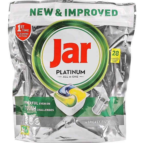 Jar Platinum All in One Lemon kapsułki do zmywarki 28 sztuk 417 g