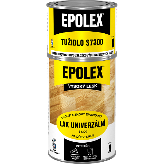 Epolex s1300 lesk dwuskładnikowy lak do drewna + utwardzacz, 840 g