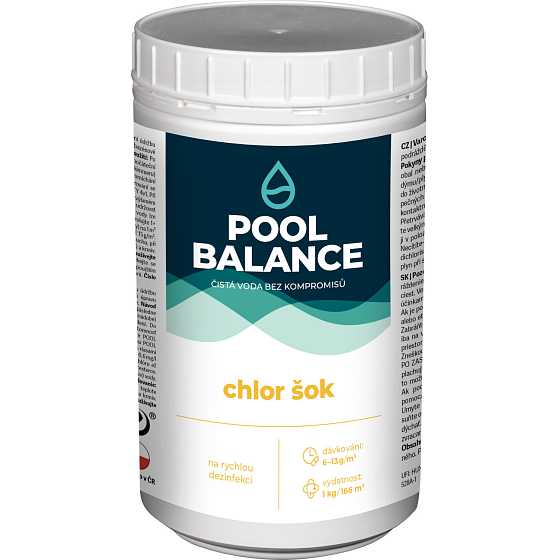 Chlór szok POOL Balance 0,9 Kg