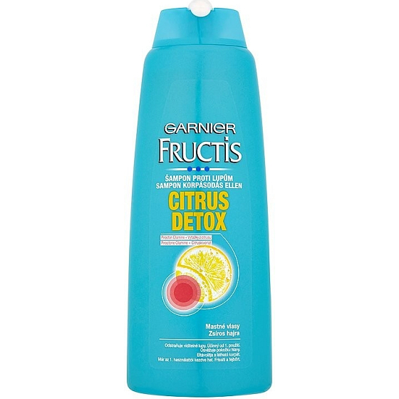 Garnier Fructis Citrus Detox proti lupům šampon na mastné vlasy 250 ml