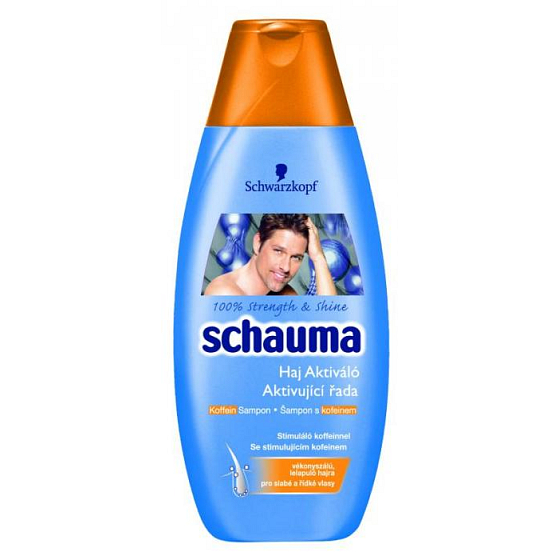 Schauma for Men Aktivující s kofeinem pro sílu a objem šampon na vlasy 400 ml