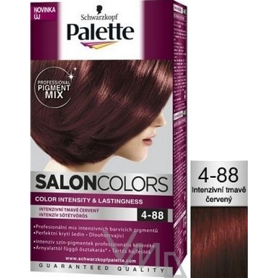 Schwarzkopf Palette Salon Colors barva na vlasy odstín 4-88 Intenzivní tmavě červená