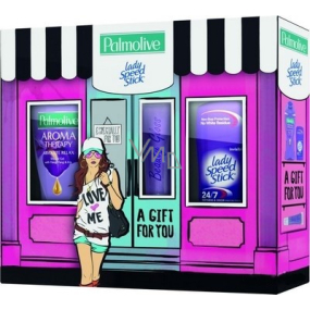 Palmolive Fialový polibek sprchový gel 250 ml + deo stick 45 g + lesk na rty, kosmetická sada