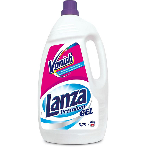 Lanza Premium Regular prací gel tekutý prací prostředekl na barevné prádlo se systémem odstraňování skvrn 50 dávek 3,75 l