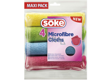 Söke Microfibre Cloths wielofunkcyjne ściereczki z mikrofibry 30 x 30 cm 4 sztuki