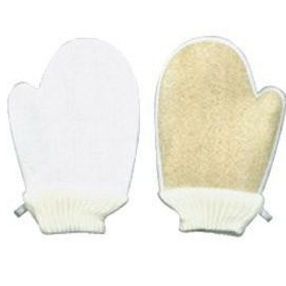 Lufa Cylindrica Masaż żynka rękawice + frotté żynka 16 x 24 cm odpowiednie również dla alergików 1 sztuka